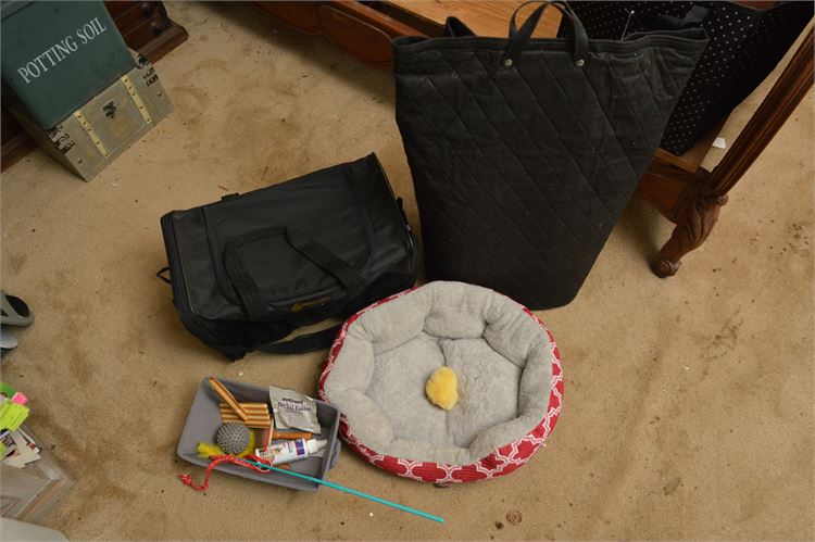 Group Lot Pet Carrier & Toys