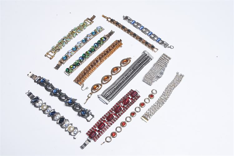 Group of Costume Jewelry Strap Bracelets