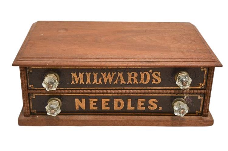 Antique Millwards Needles Cabinet