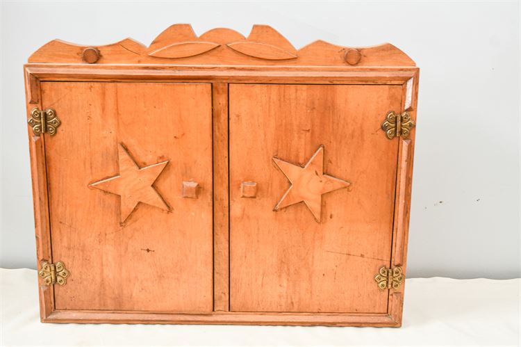 Wooden Cabinet with Star Shape Decor