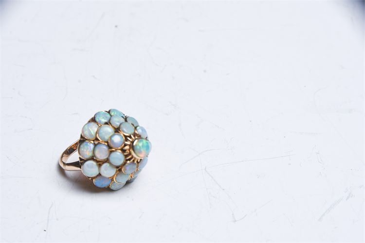 Opal and 14K Dome Form Ring Size 5