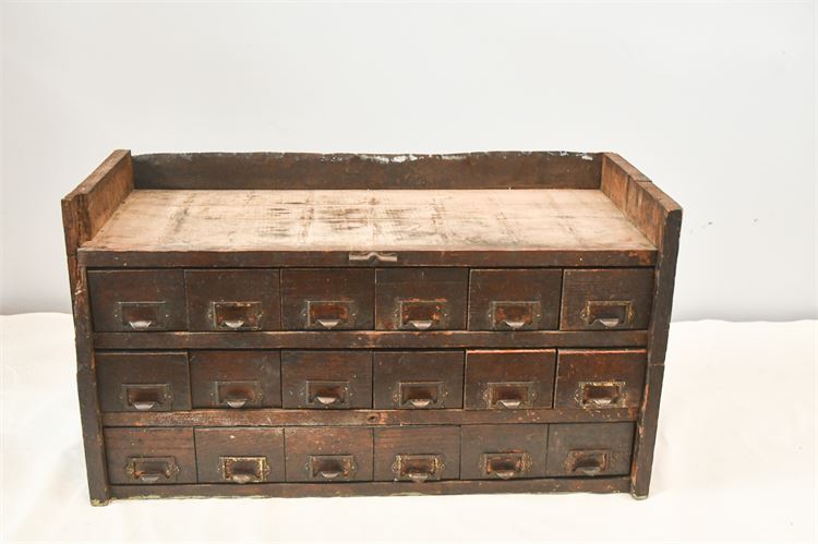 Antique Multi Drawer  Wood Cabinet