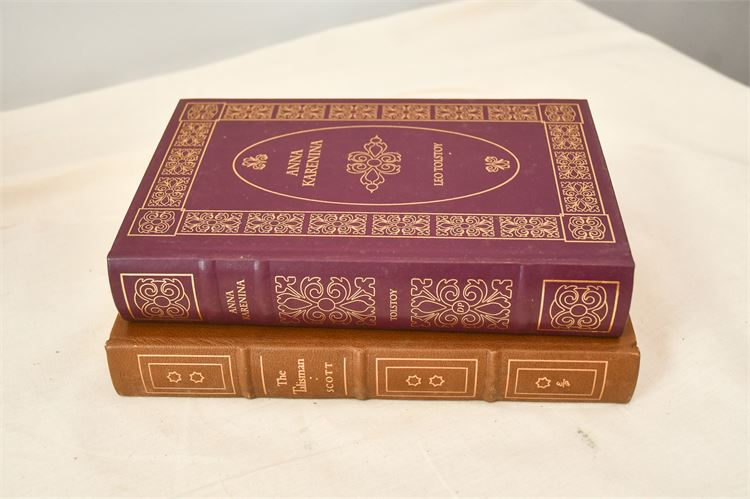 Two (2) Leo Tolstoy Leather Books