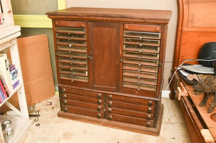 Corticelli Silk Spool Cabinet