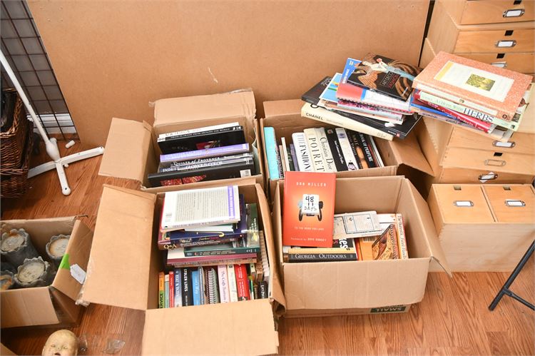 Four (4) Boxes of Books