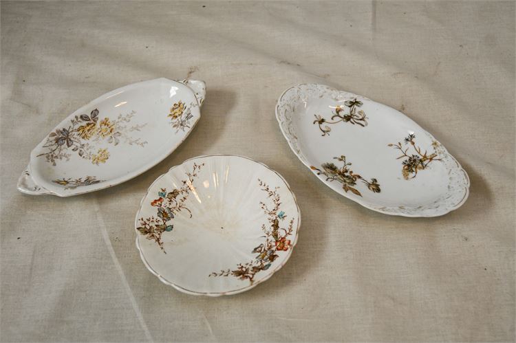 Three (3) Oval Dishes