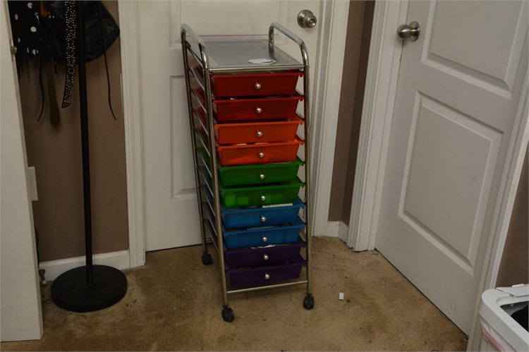 10-Drawer Rolling Storage Cart