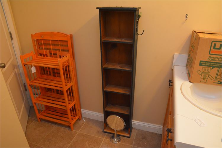 Wooden Bathroom Shelf & Mirror