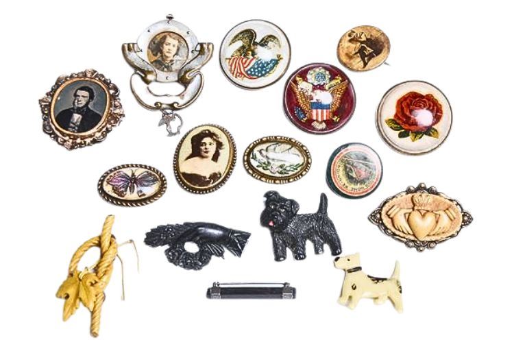 Group of Vintage and Antique Pins