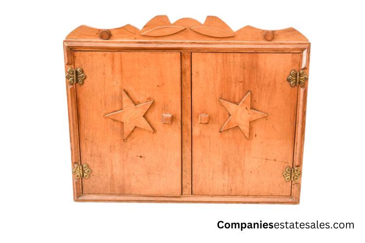 Wooden Cabinet with Star Shape Decor