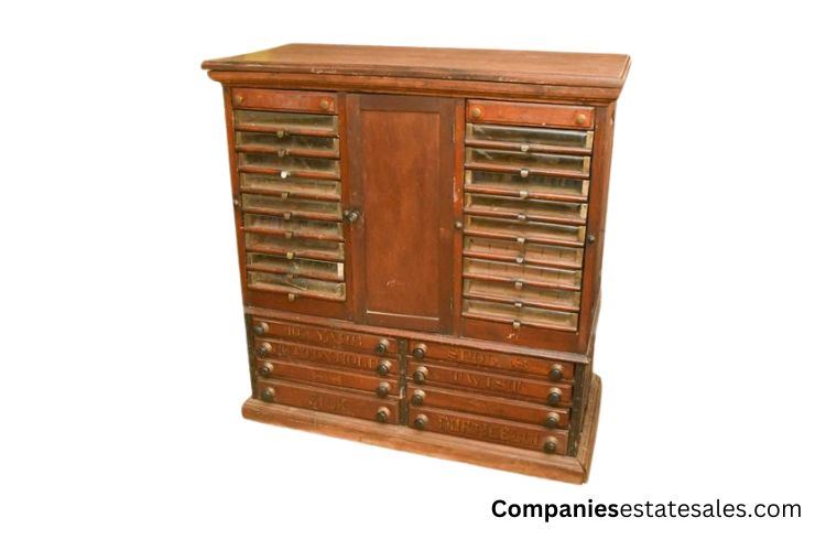 Corticelli Silk Spool Cabinet