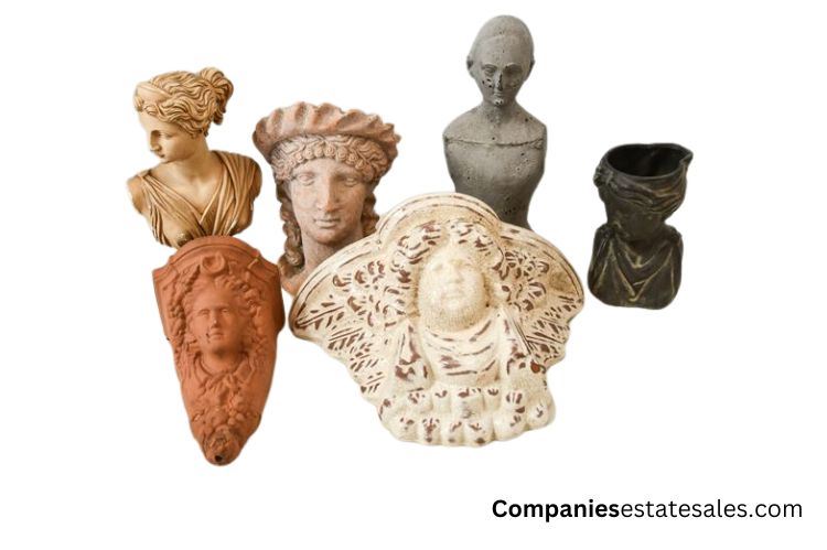 Six (6) Decorative Sculpted Heads