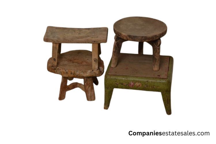 Four (4) Wooden Stools