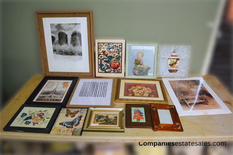 Framed Pictures: Photographs, Embroidered Artwork, and Prints