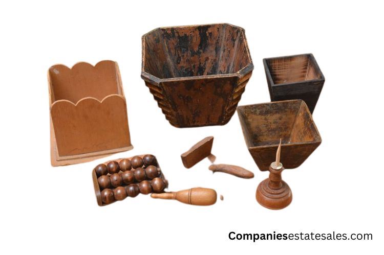 Group Lot Wooden Objects