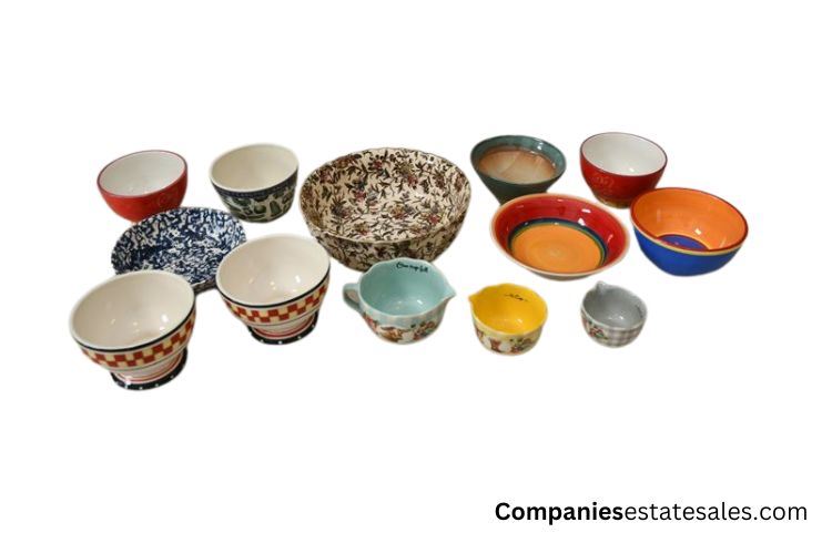 Various Colored Bowls and Dishes