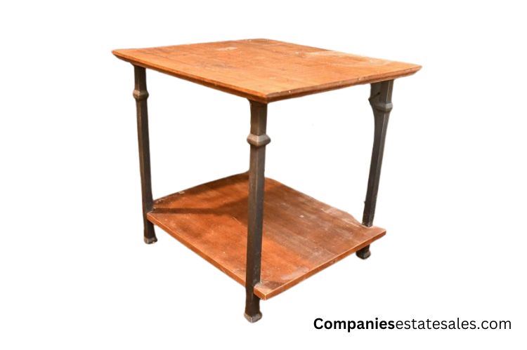 Wood & Iron  Two Tier Stand