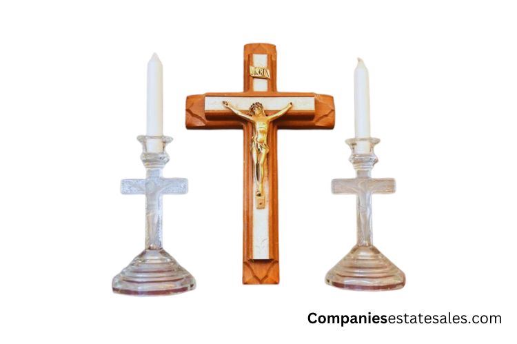 Three (3) Vintage Wooden Catholic/Christian Cross/Crucifix