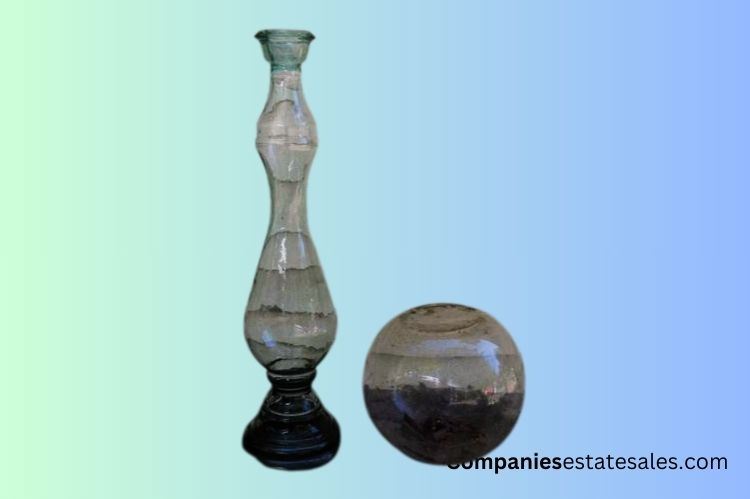 Two (2) Clear Glass Vase and Globe