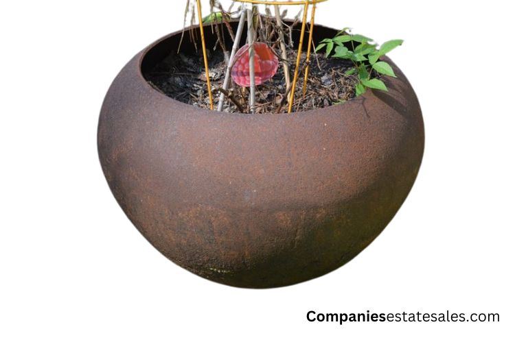 Cast Iron Garden Bowl Form Planter