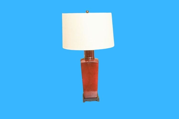 Red Geometric Shape Table Lamp