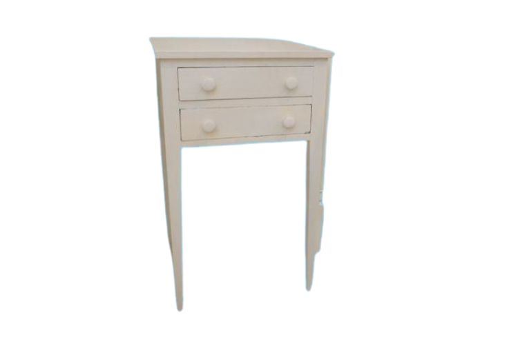 White Bedside Table