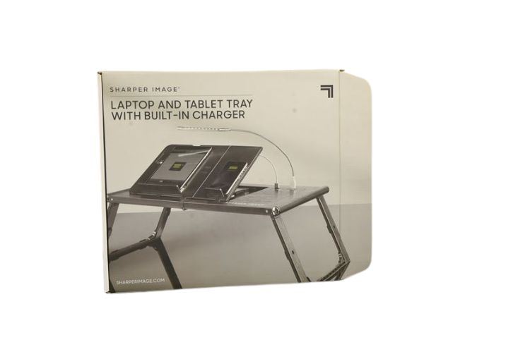 Laptop and Tablet Tray with Built-In Charger by Sharper Image