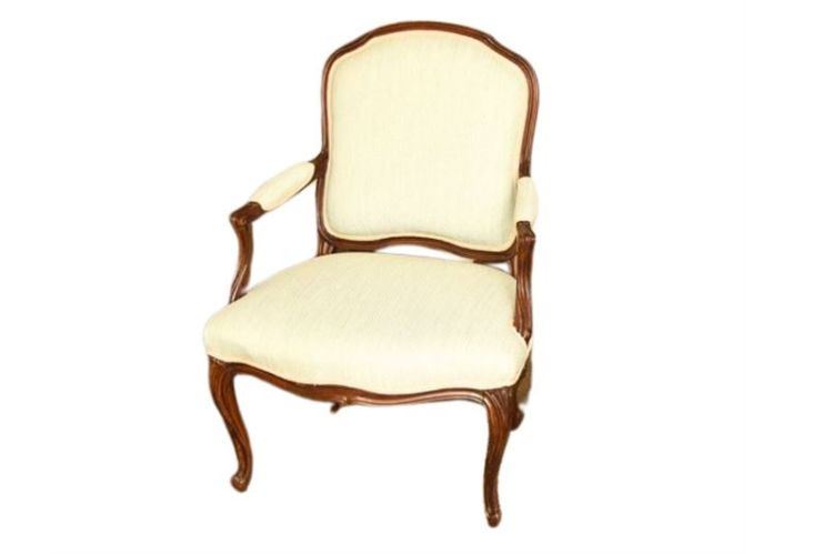 French Louis XV Style Carved Armchair