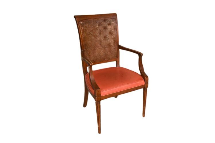 Drexel Heritage Country French Cane Back Dining Arm Chair