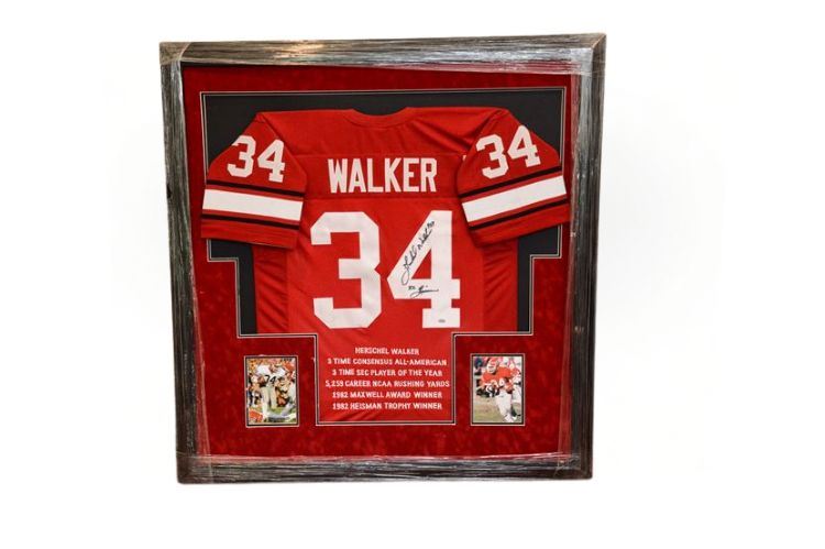 No. 34 Football Jersey Signed by Herschel Walker