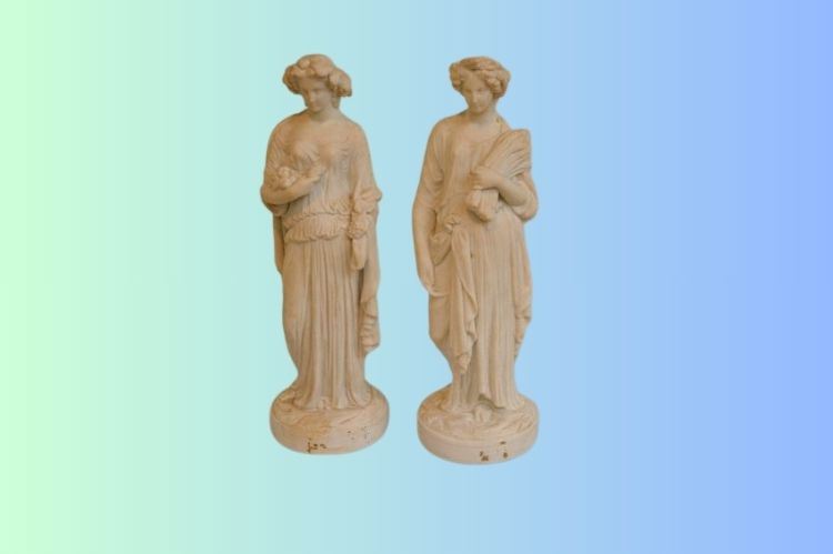 Two (2) Female Statues