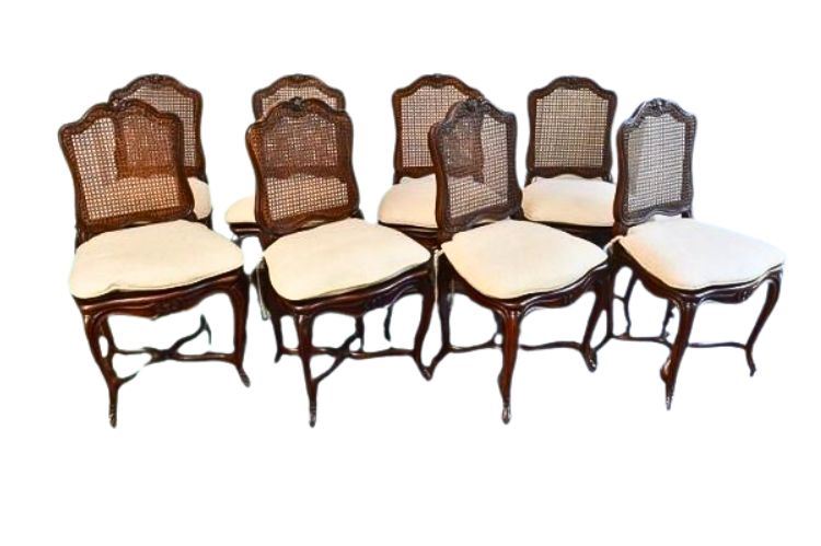 Eight (8) French Country Dining Chairs