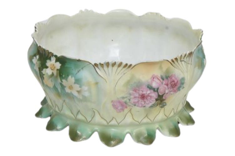 RS Prussia Floral Painted Porcelain Bowl