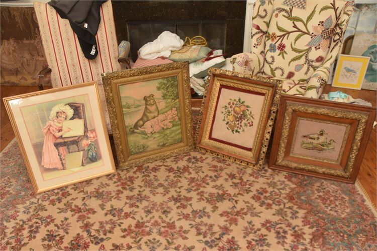 Four (4) Vintage Framed Prints