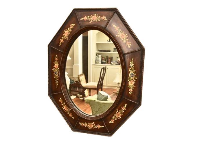 Octagonal Framed Wall Mirror