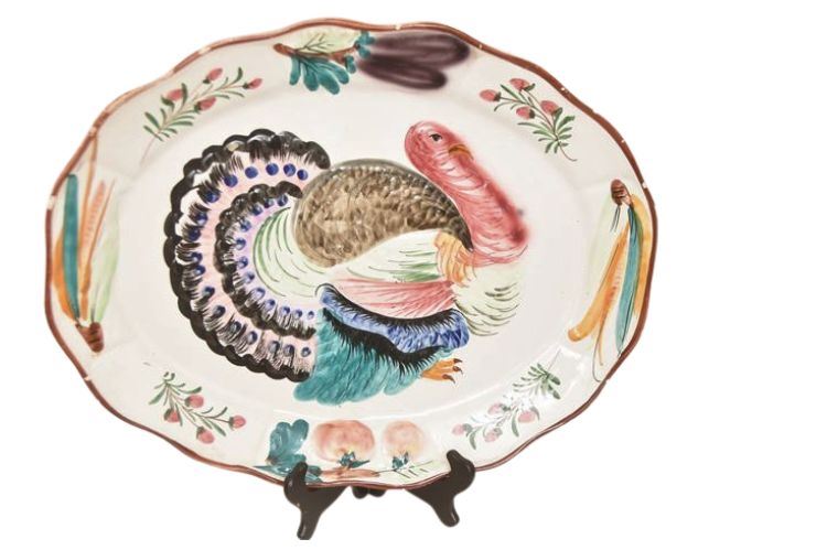 Italian Ceramic Turkey Platter