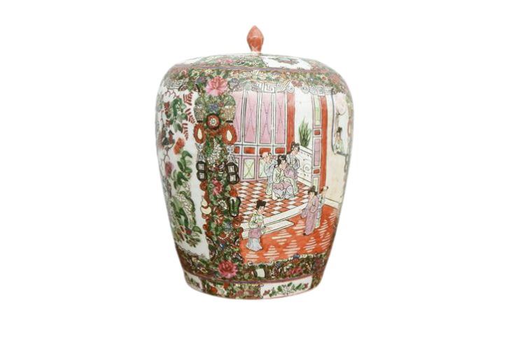 Famille Rose Lidded Jar