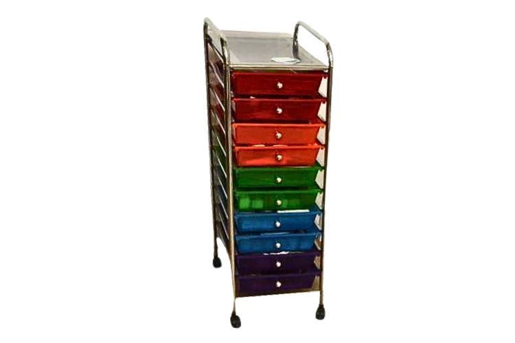 10-Drawer Rolling Storage Cart