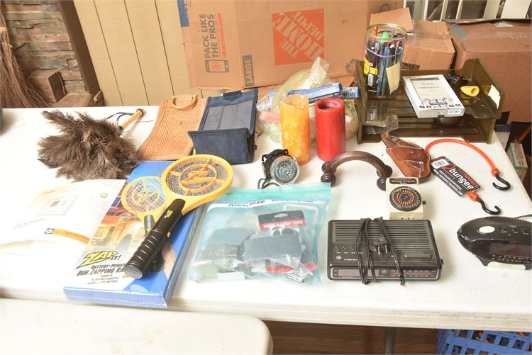 Miscellaneous Items: Duster, Insect Zapper, Bags, Containers, Radio and Others