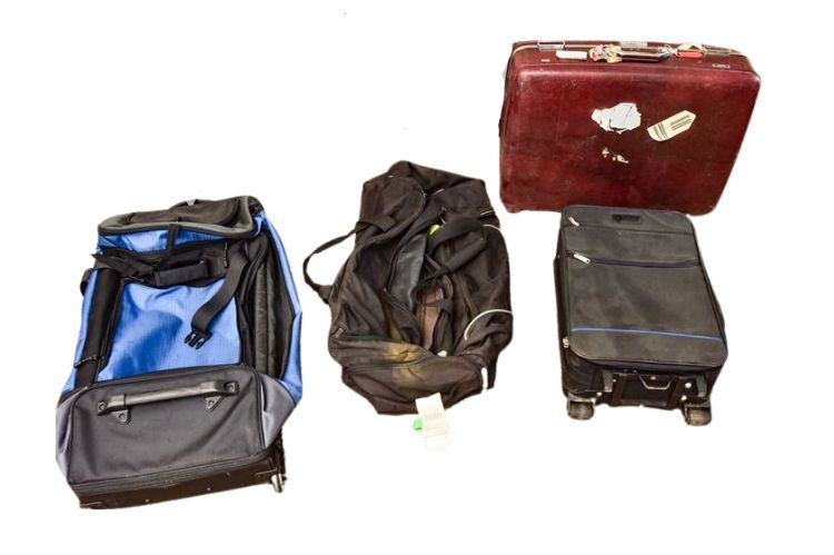 Four (4) Luggage: Suitcase and Duffle Bags