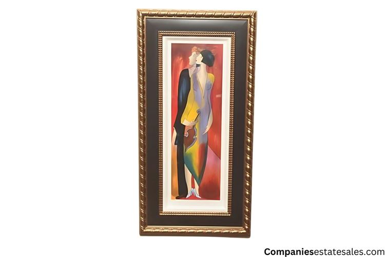 French Serigraph in Color Signed by Linda Le Kinff