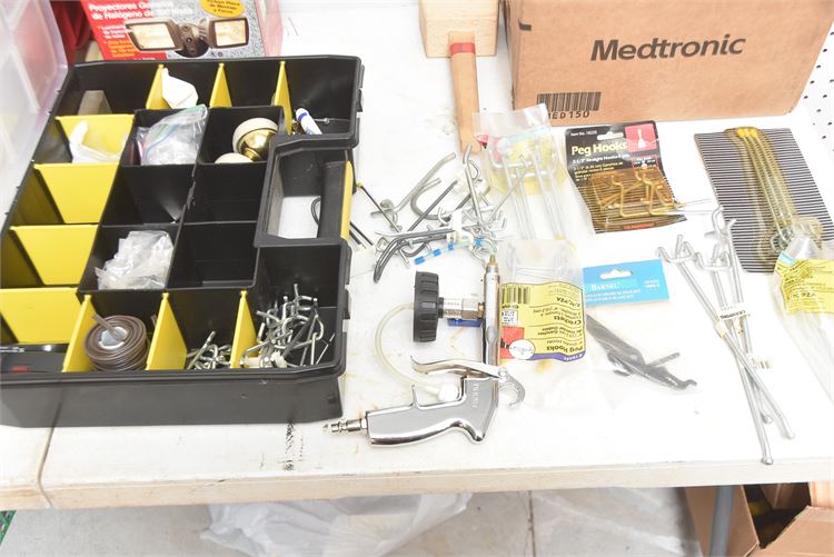 Nails, Hooks, Spray Gun, and Other Hardware