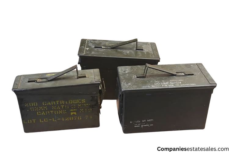 Three (3) Ammo Boxes