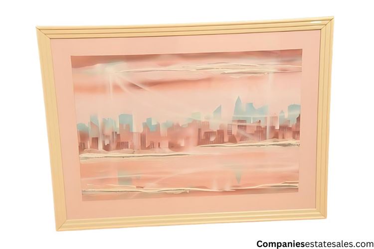 City on the River Framed Art