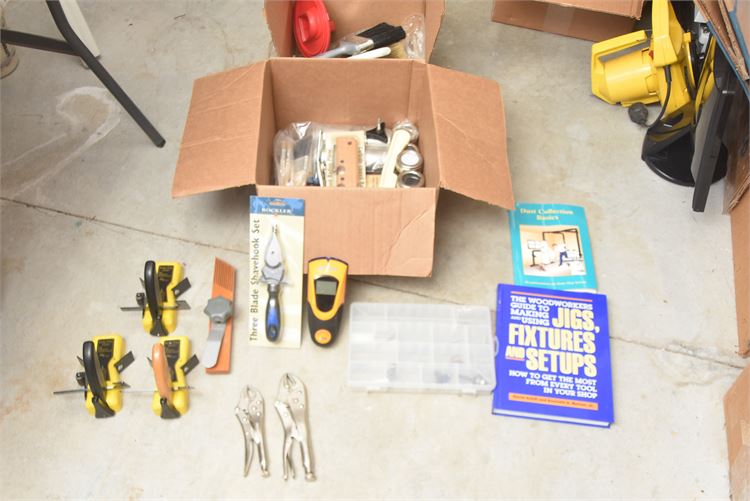 Clamps, Metal Detector and Toolbox