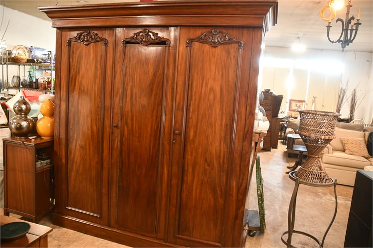 Antique Mahogany Wardrobe Cabinet $200