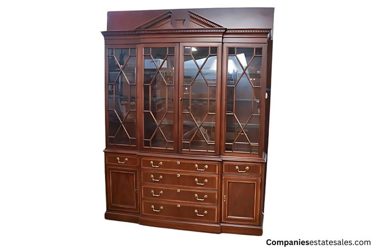 White Furniture Mahogany Breakfront $250