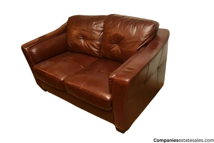 Alaric Leather Loveseat $200