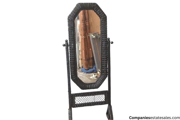 Wicker Dressing Mirror $45