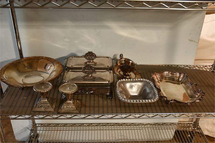 $20 Ornate and Silver-plated Serving Dishes